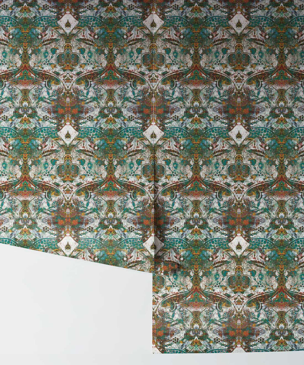 Damask Pomegranate Wallpaper, Pearl