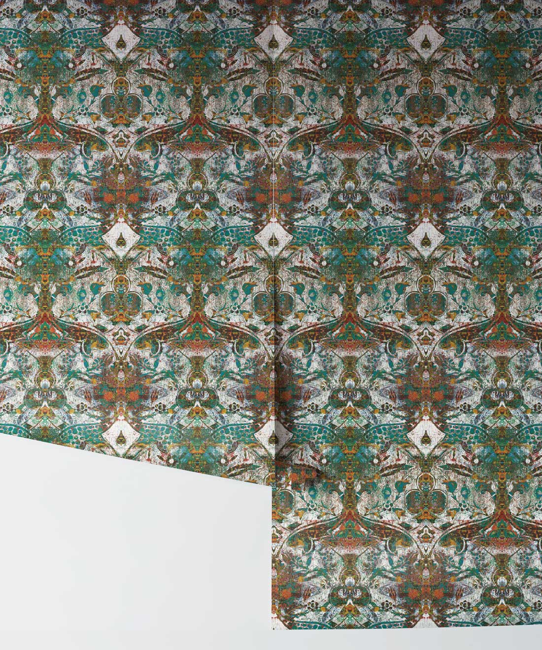 Damask Pomegranate Wallpaper, Pearl