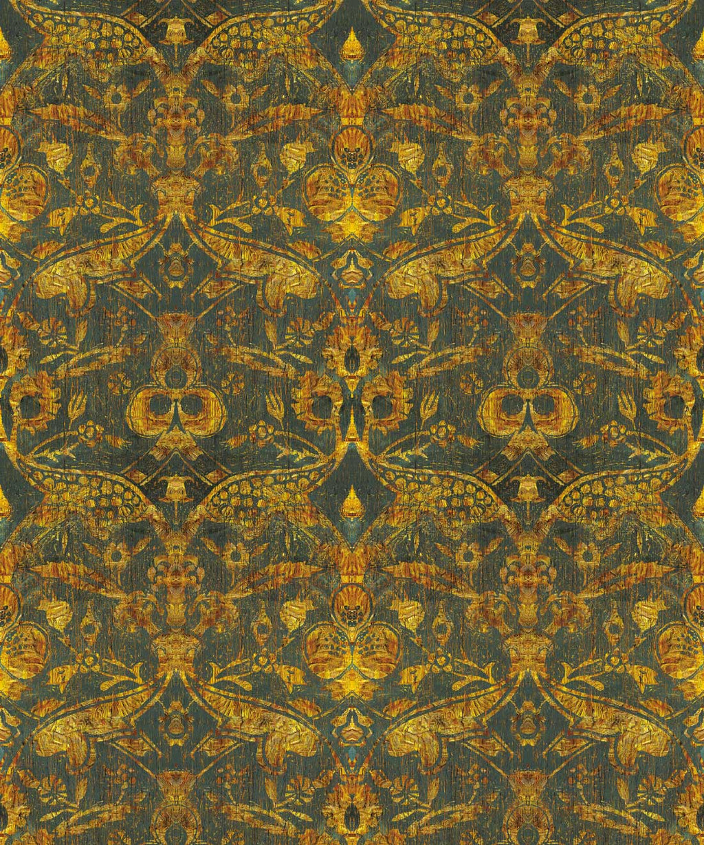 Damask Pomegranate Wallpaper, Quartz
