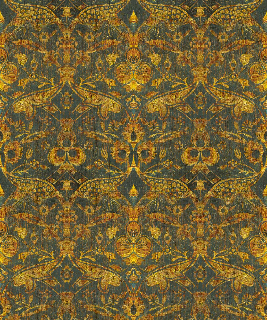 Damask Pomegranate Wallpaper, Quartz