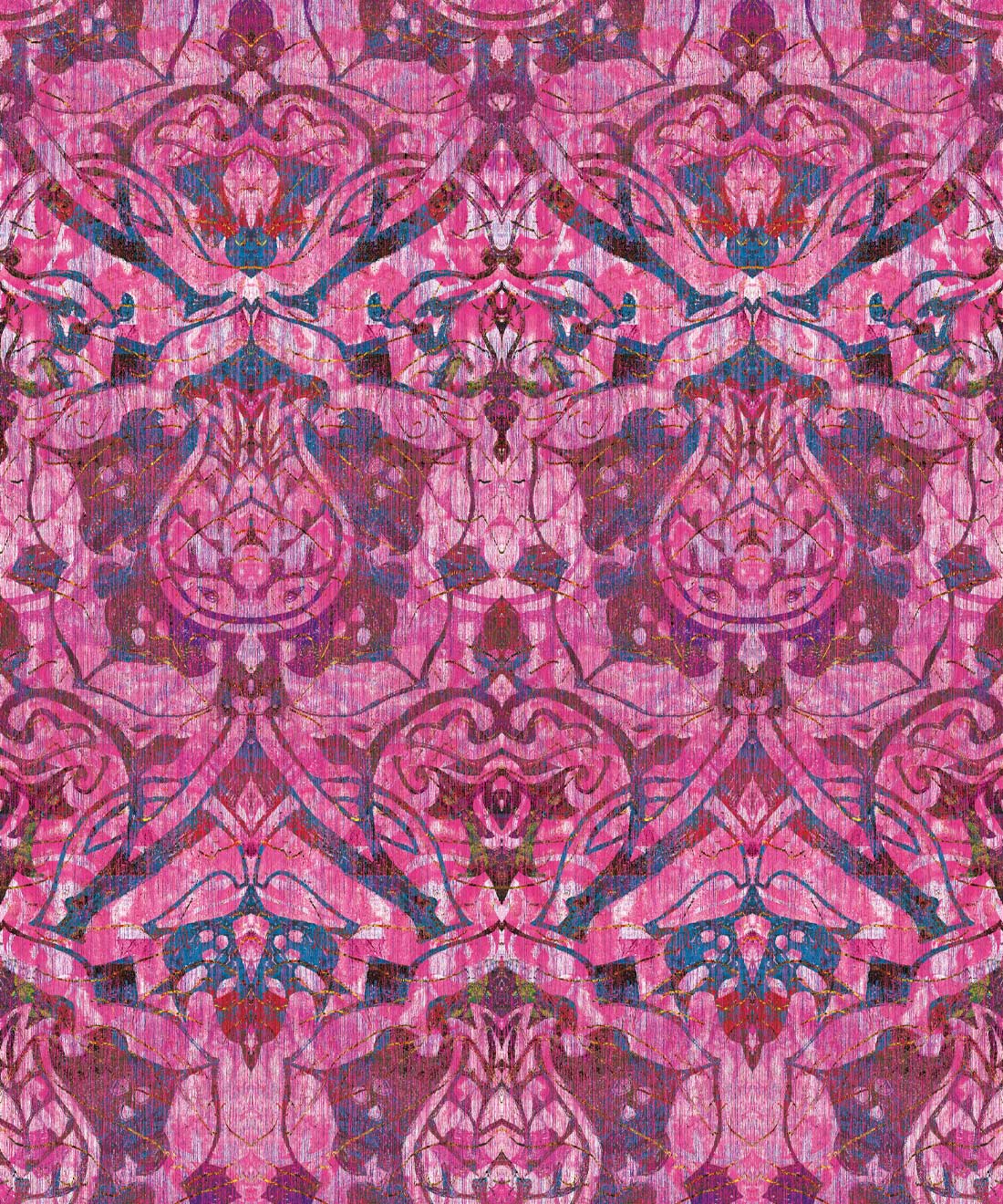 Damask Tulip Wallpaper, Amethyst