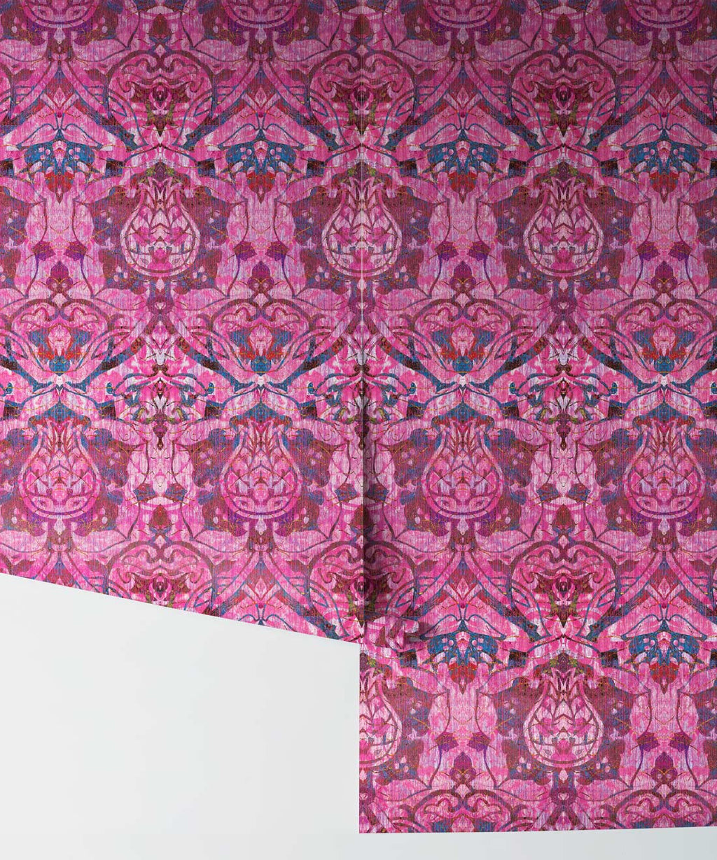 Damask Tulip Wallpaper, Amethyst