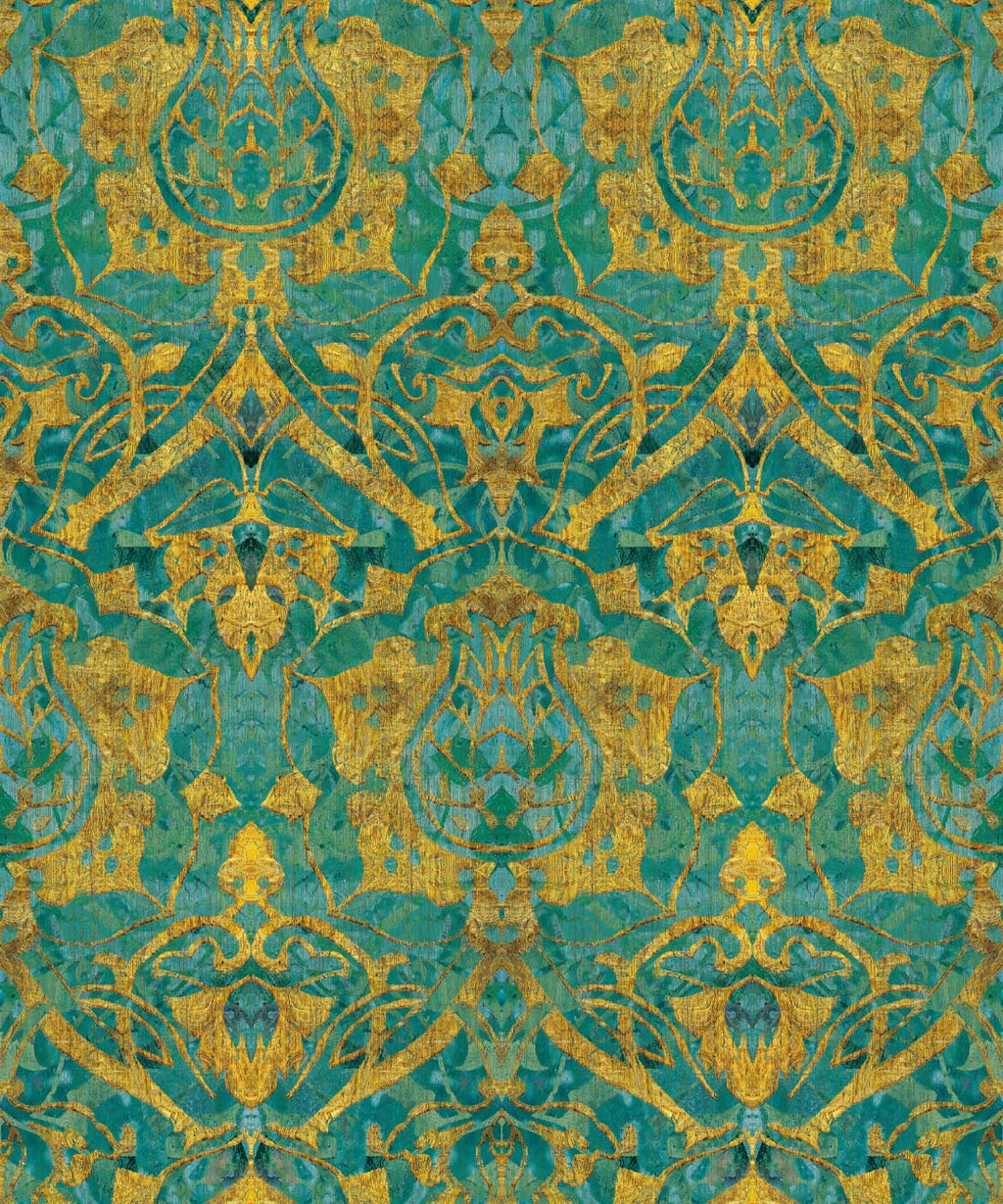 Damask Tulip Wallpaper, Citrine
