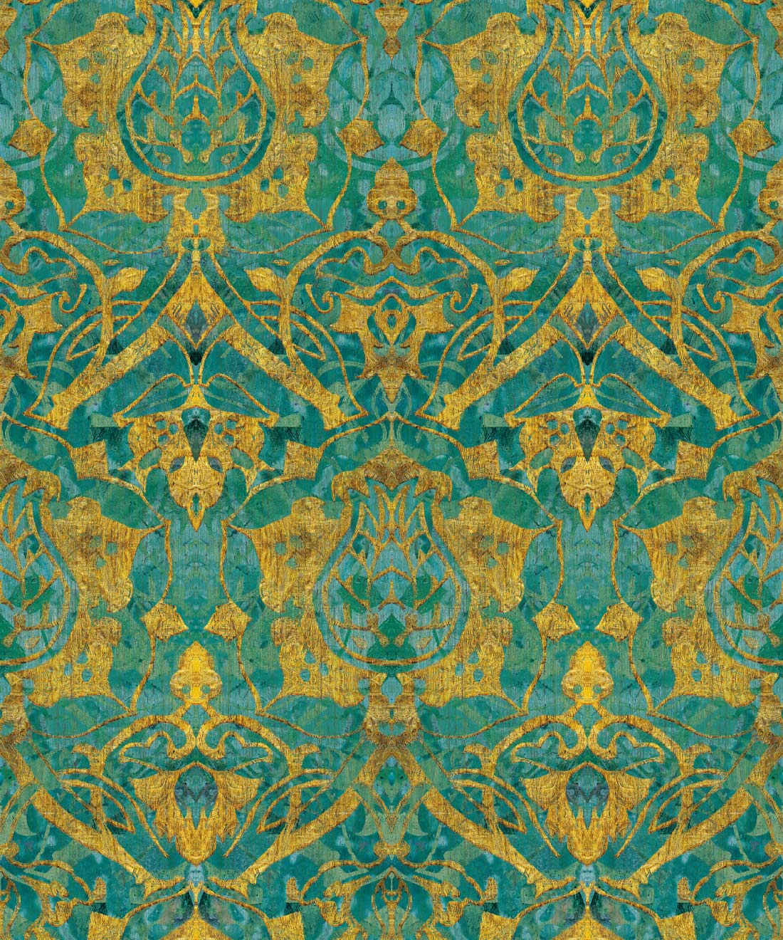 Damask Tulip Wallpaper, Citrine