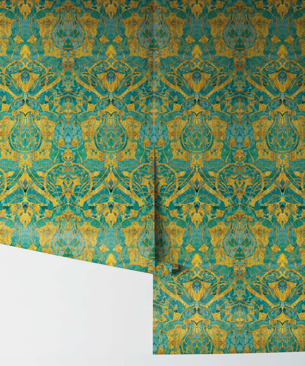 Damask Tulip Wallpaper, Citrine