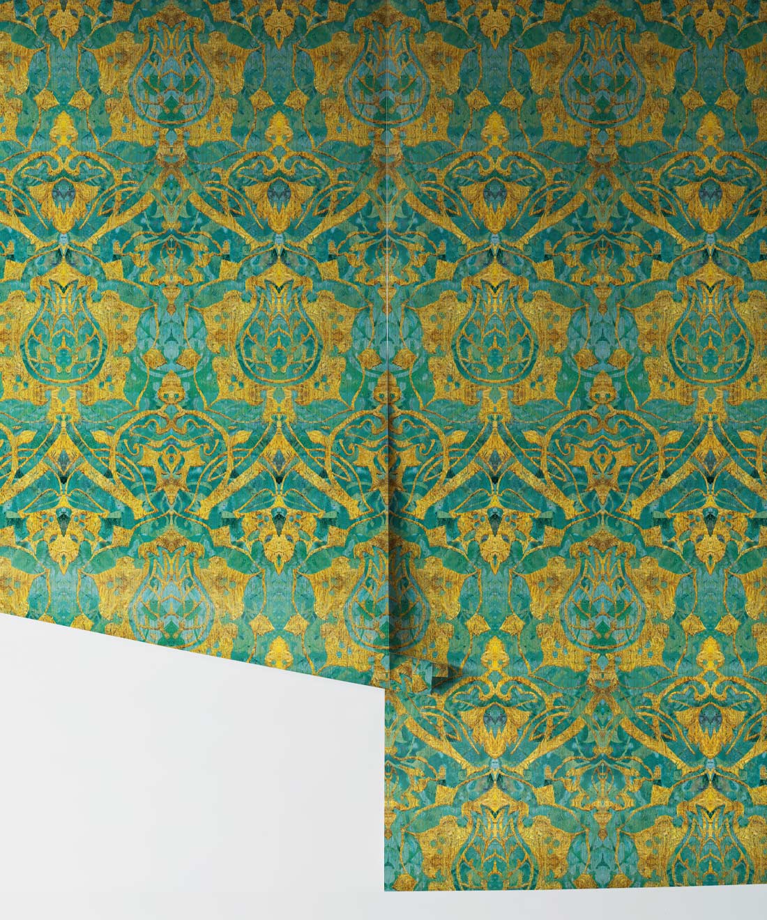 Damask Tulip Wallpaper, Citrine