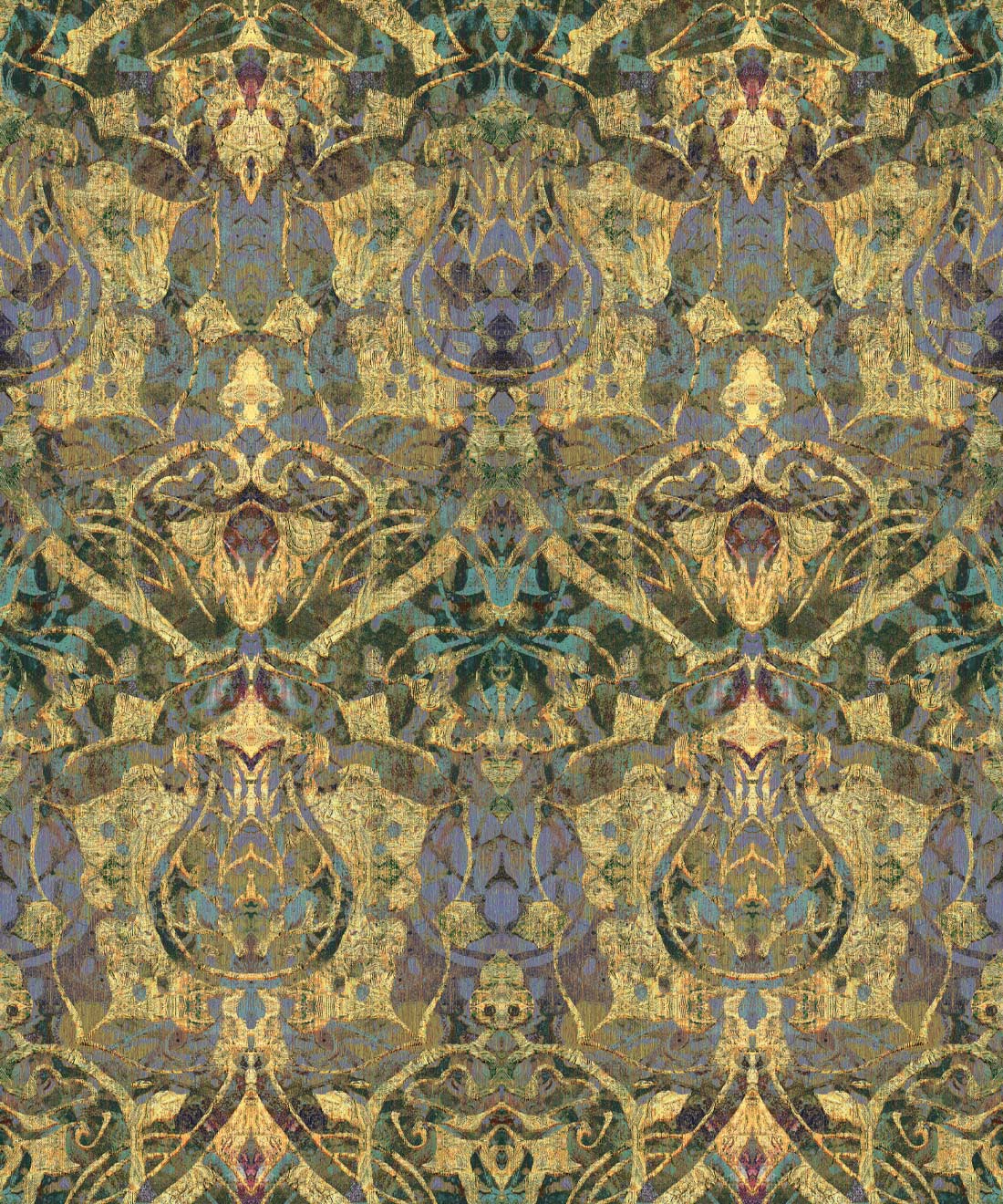 Damask Tulip Wallpaper, Opal