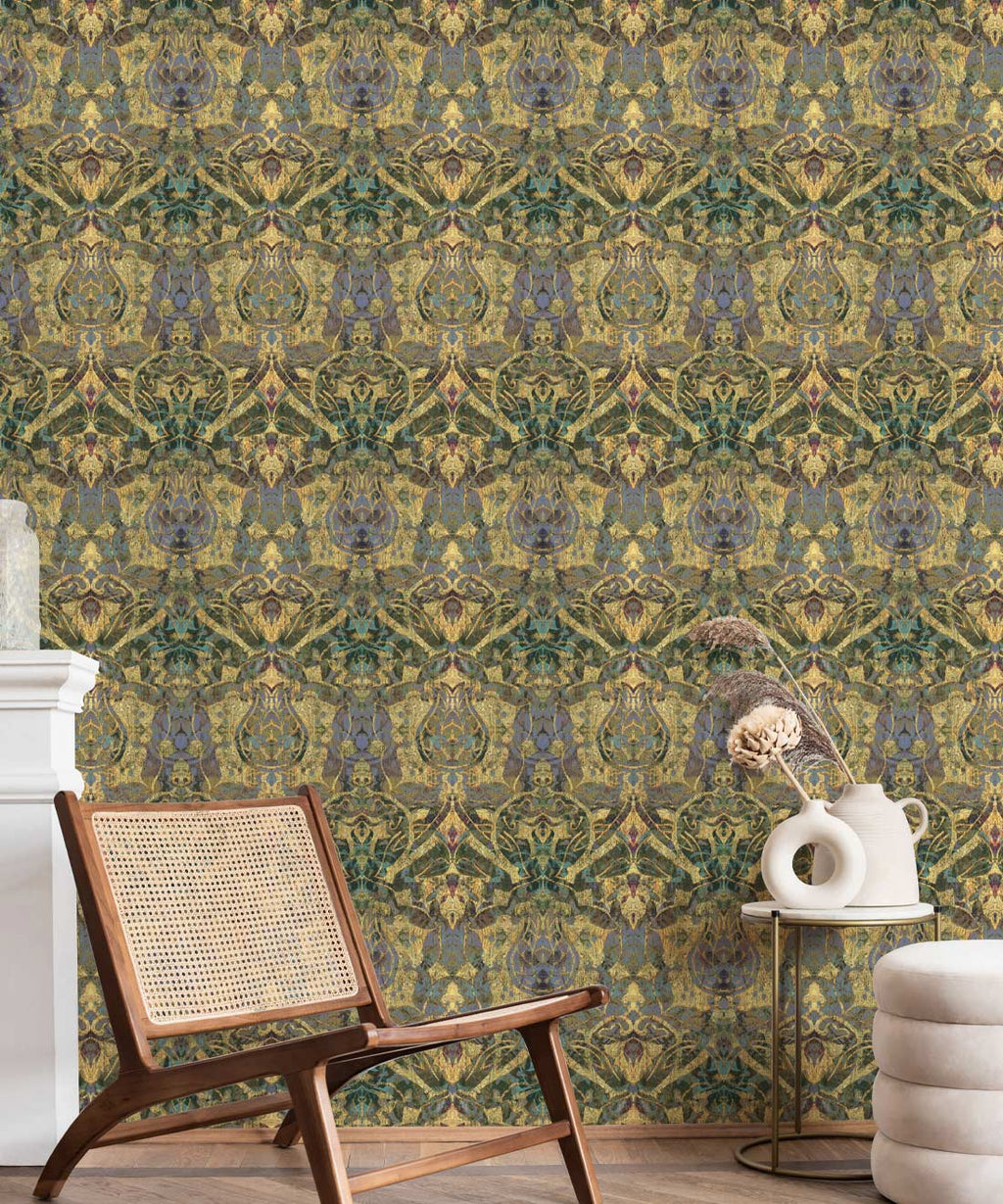 Damask Tulip Wallpaper, Opal