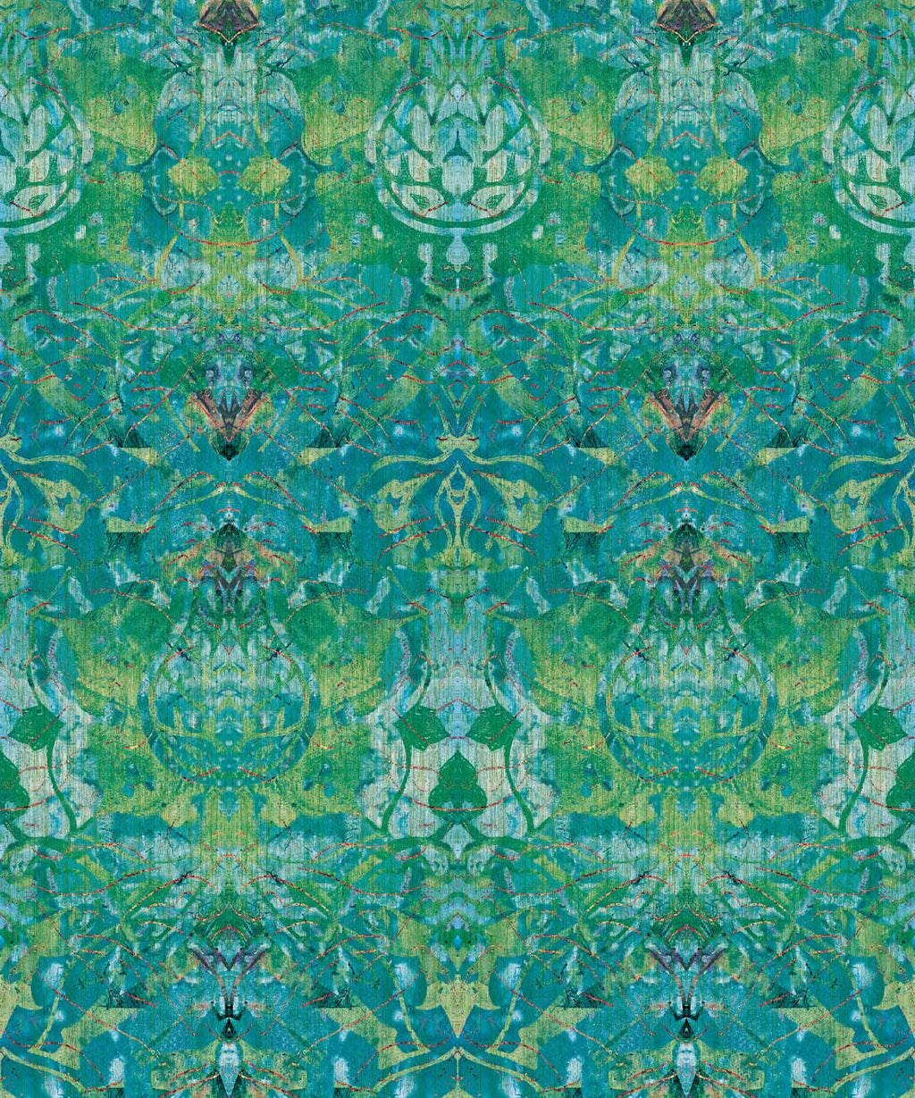 Damask Tulip Wallpaper, Topaz