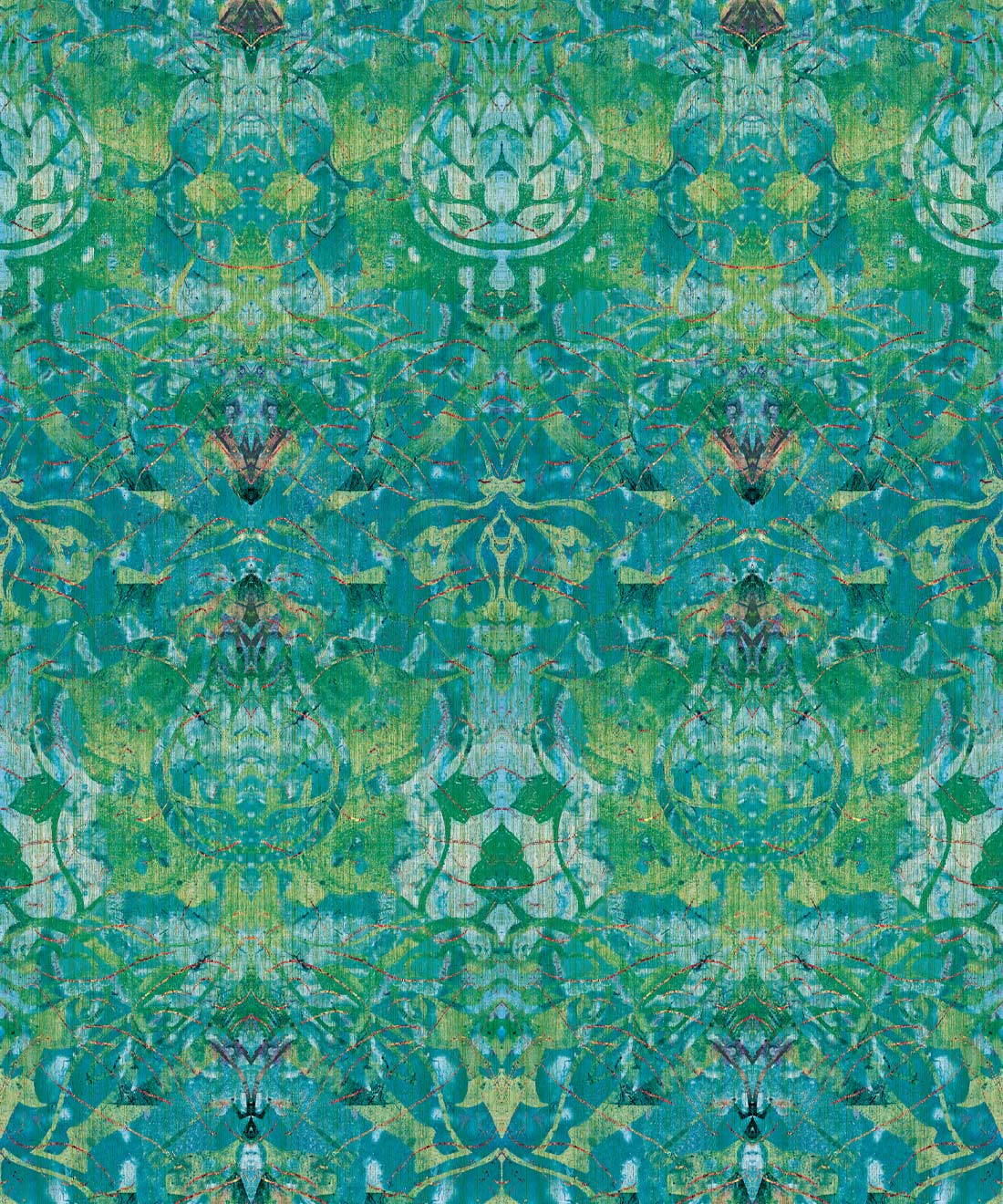 Damask Tulip Wallpaper, Topaz