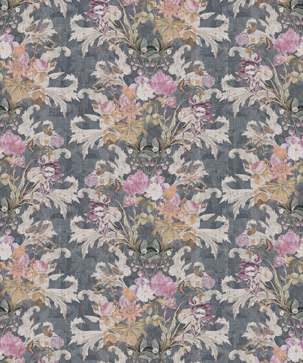 Efflorescence Wallpaper, Grey