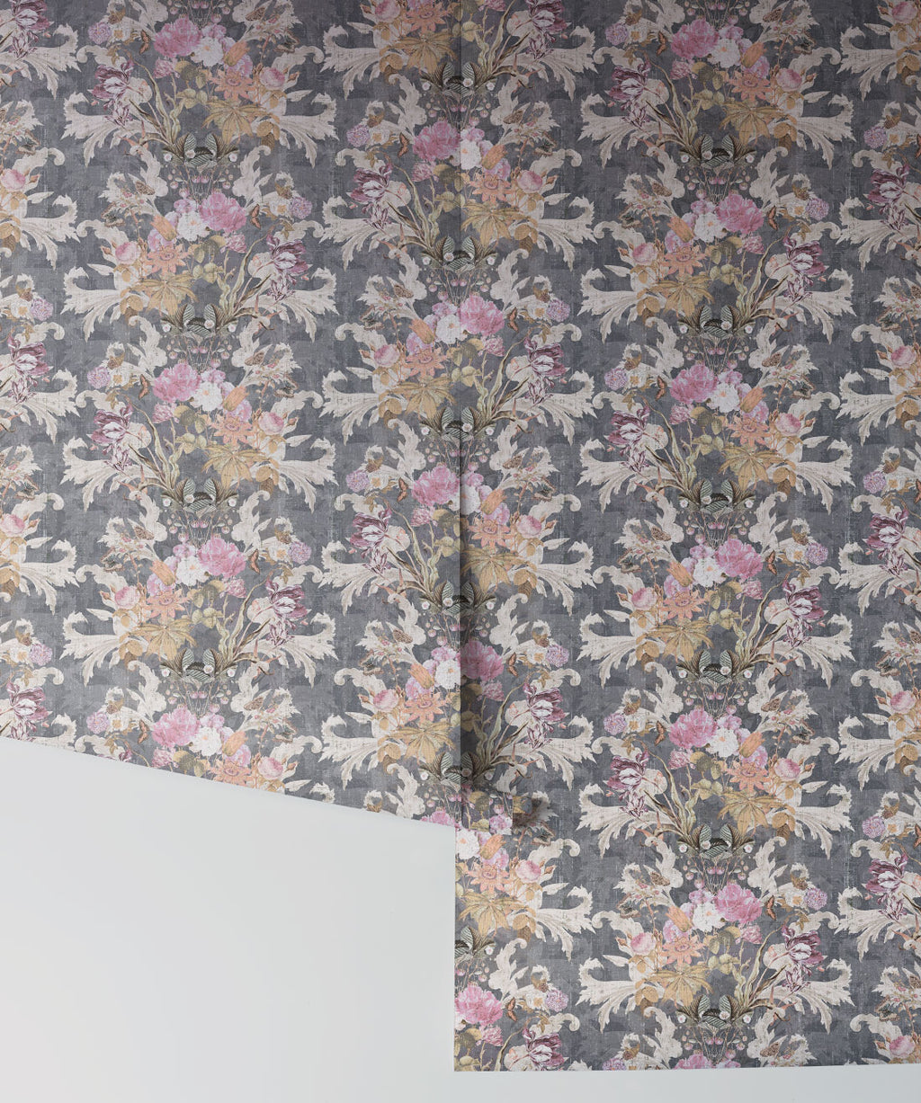 Efflorescence Wallpaper, Grey
