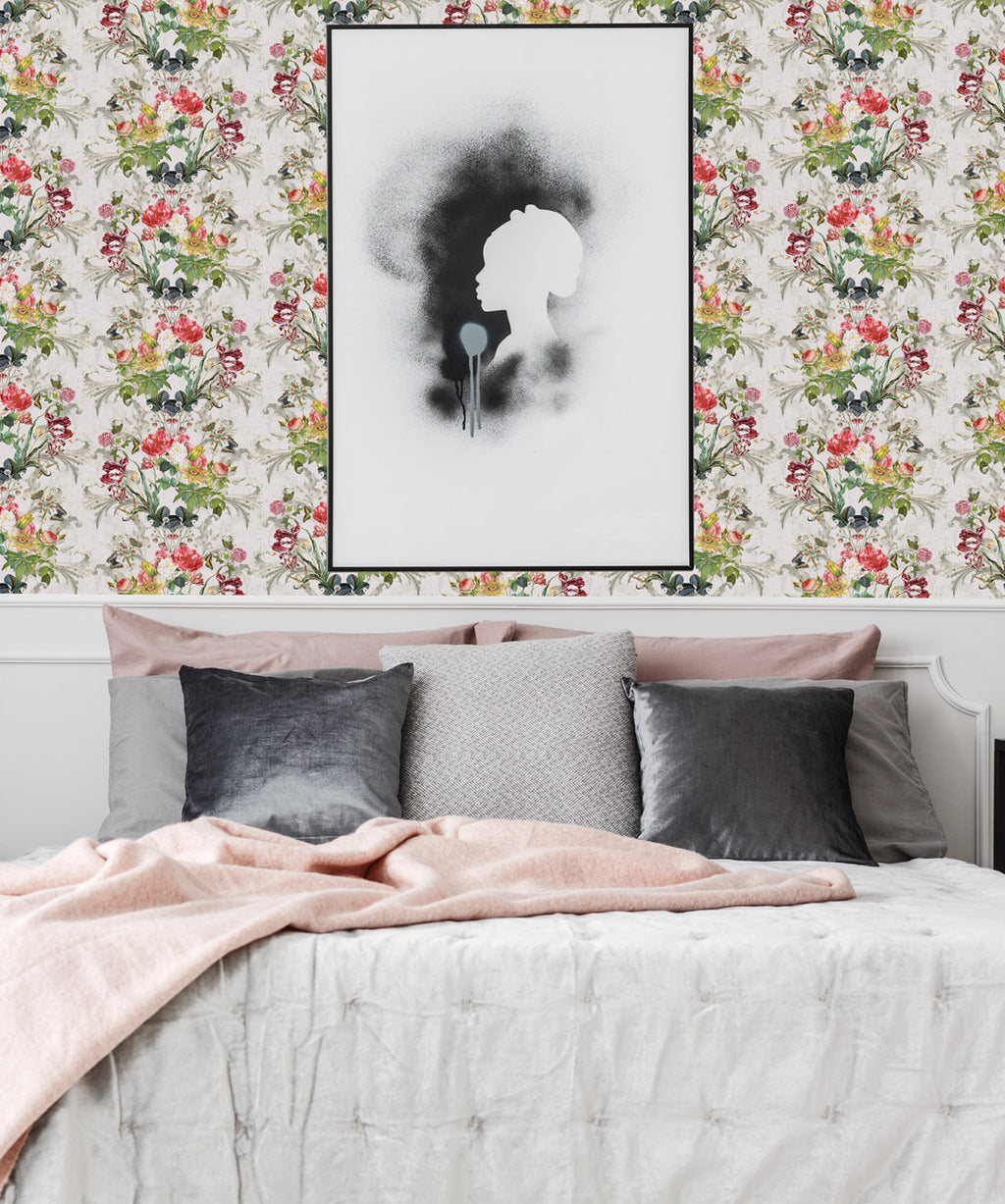 Efflorescence Wallpaper, White