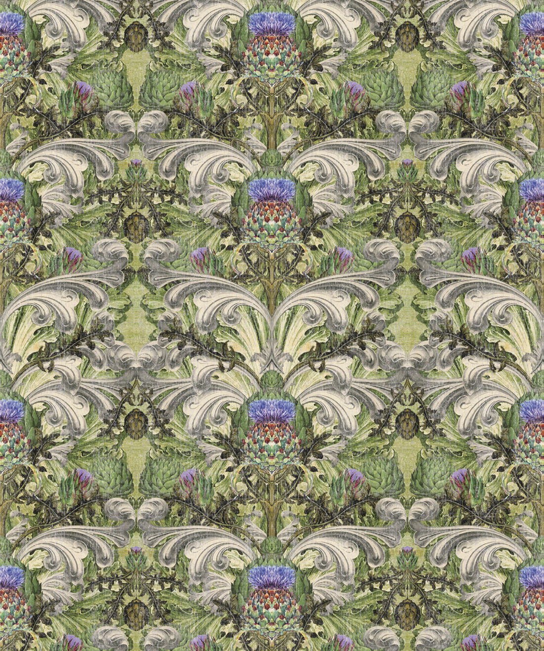 Thistle Wallpaper, Sage