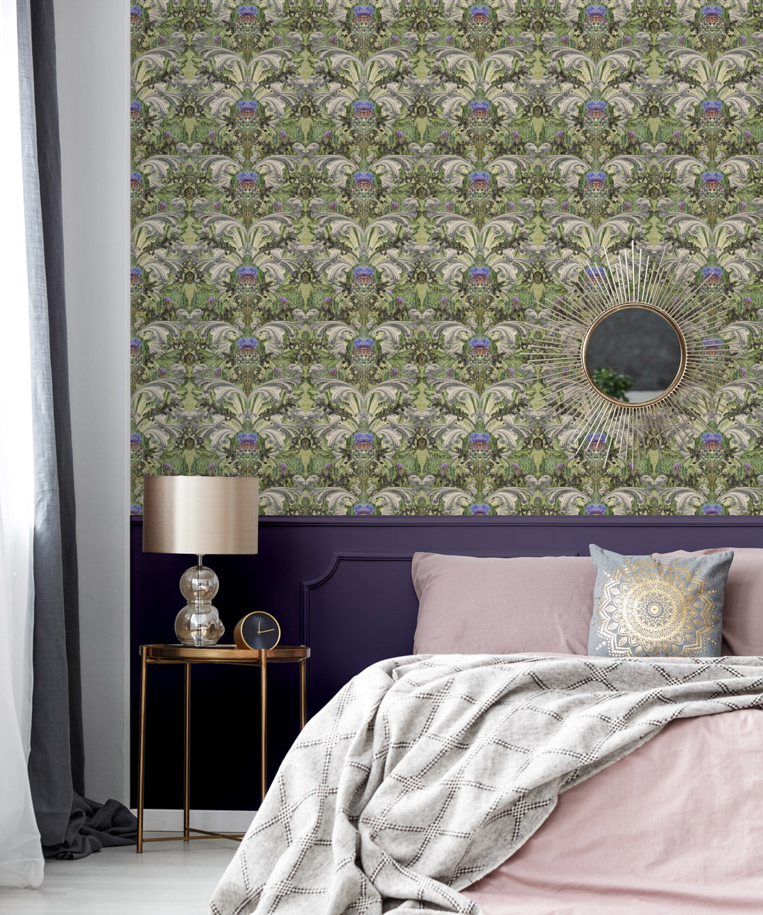 Thistle Wallpaper, Sage