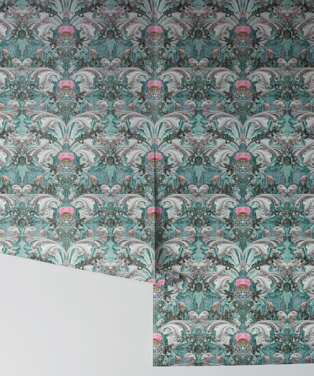 Thistle Wallpaper, Turquoise