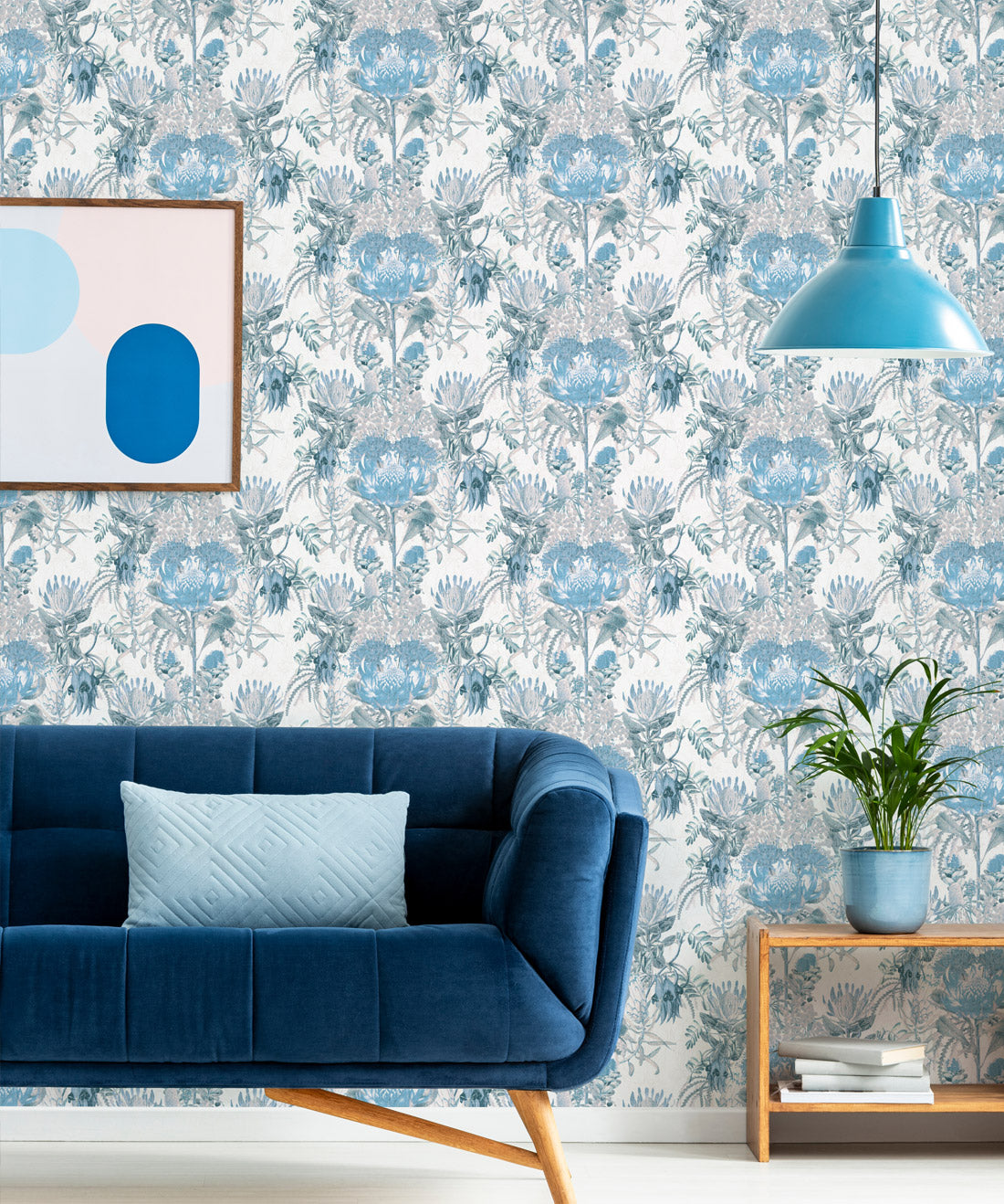 Australian Wild Flowers Wallpaper, Blue