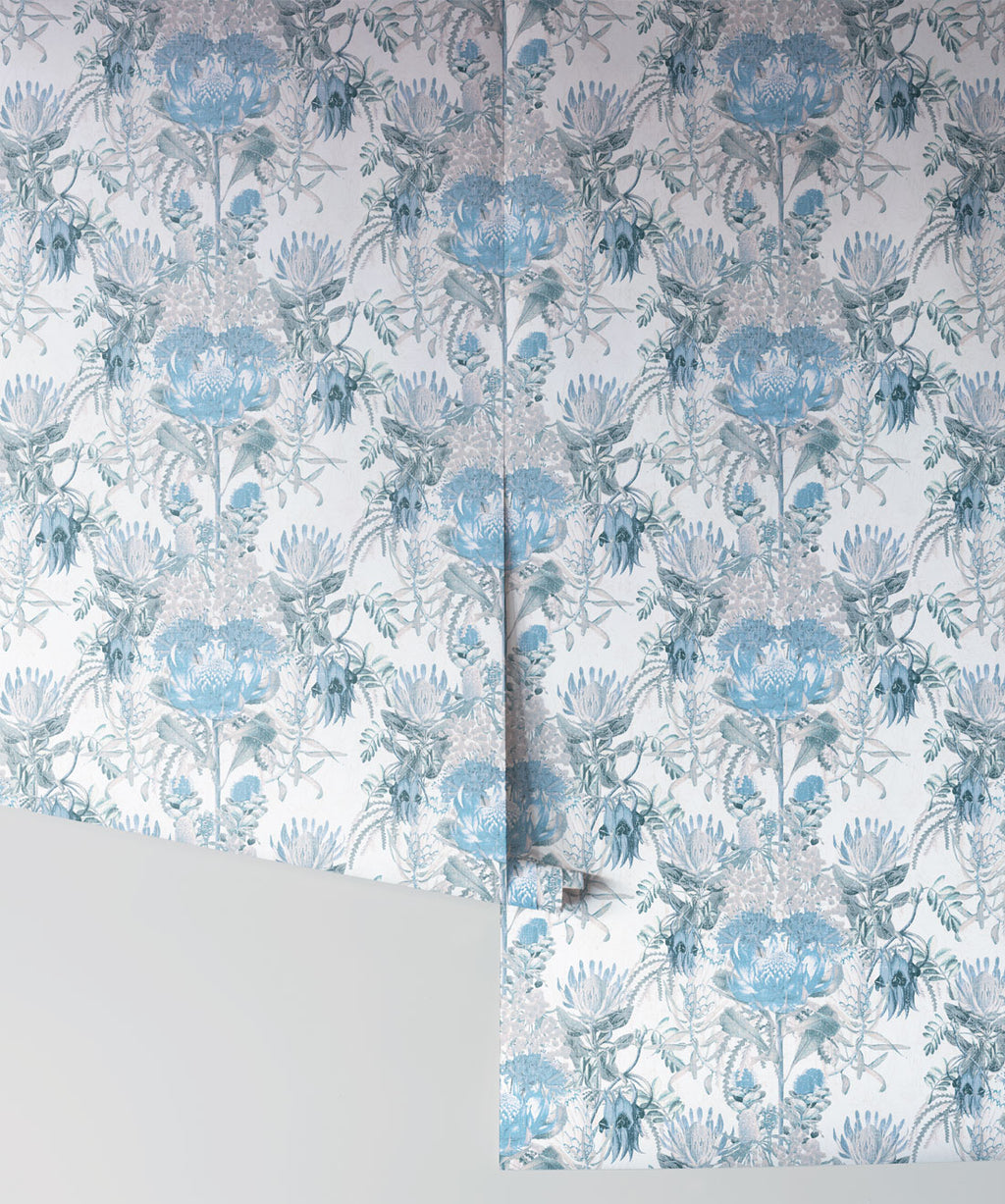 Australian Wild Flowers Wallpaper, Blue