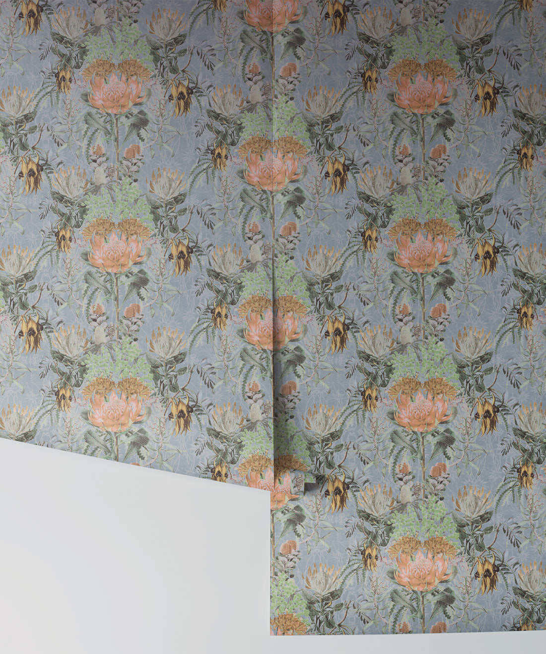Australian Wild Flowers Wallpaper, Grey