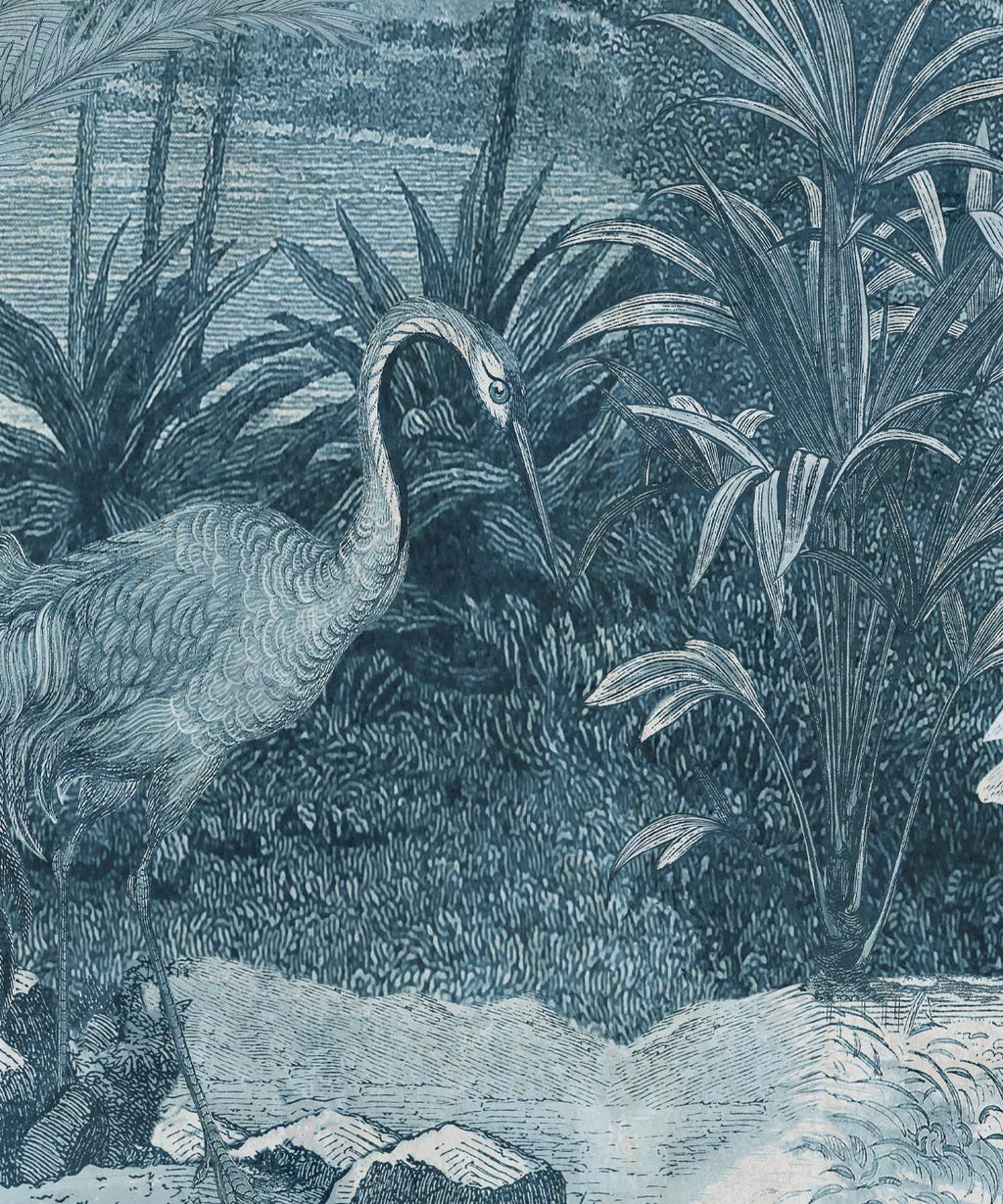 South Asian Subcontinent Mural, Indigo