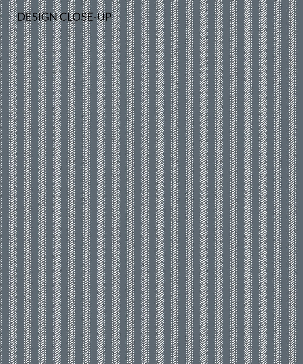 Ticking Stripe Wallpaper, Fog