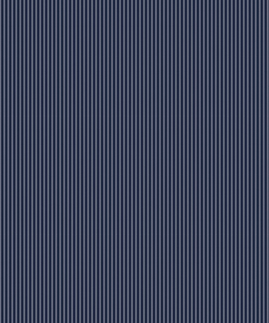 Ticking Stripe Wallpaper, Maastricht Blue