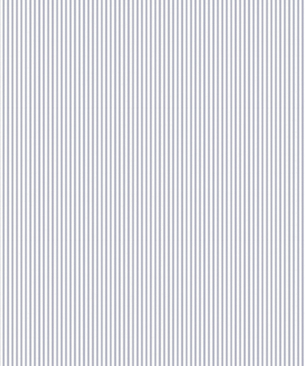 Ticking Stripe Wallpaper, Navy
