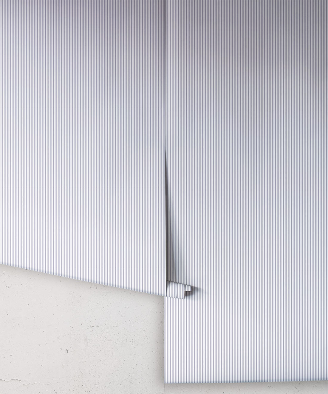 Ticking Stripe Wallpaper, Navy