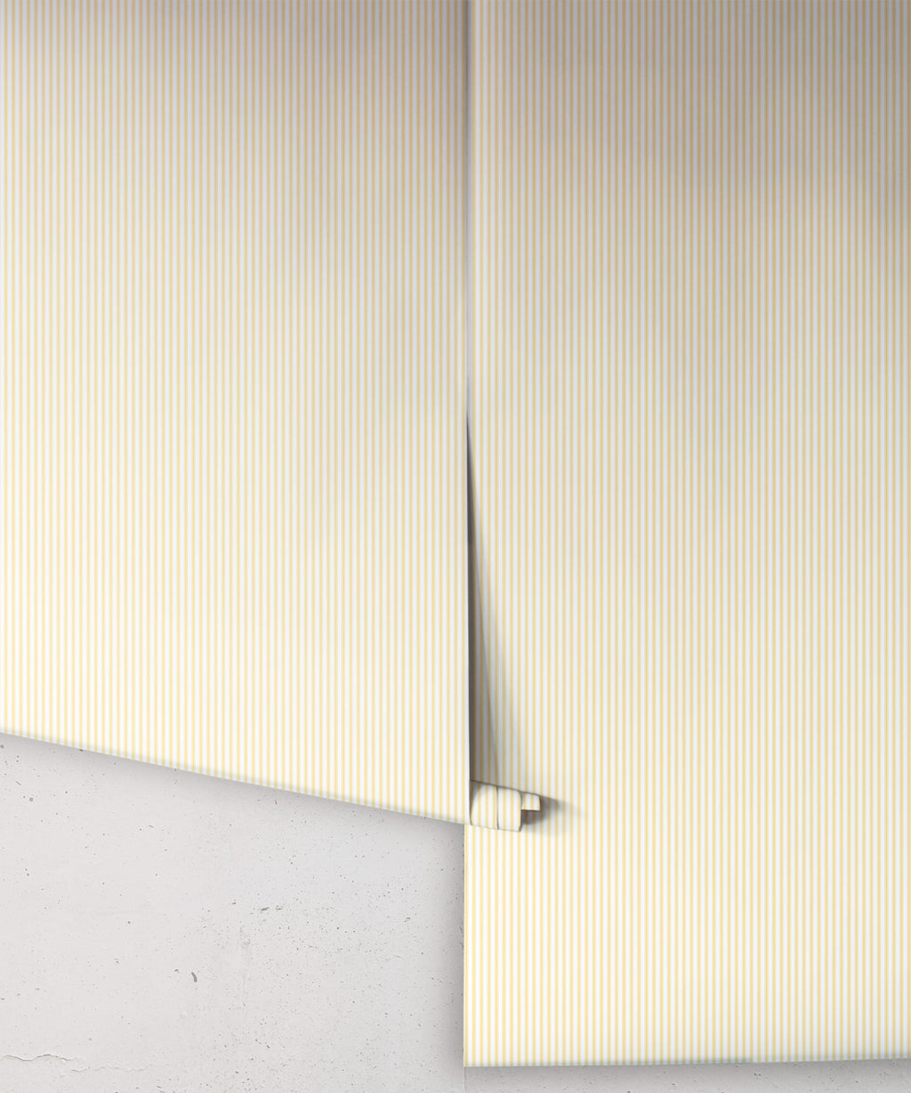 Ticking Stripe Wallpaper, Sunshine