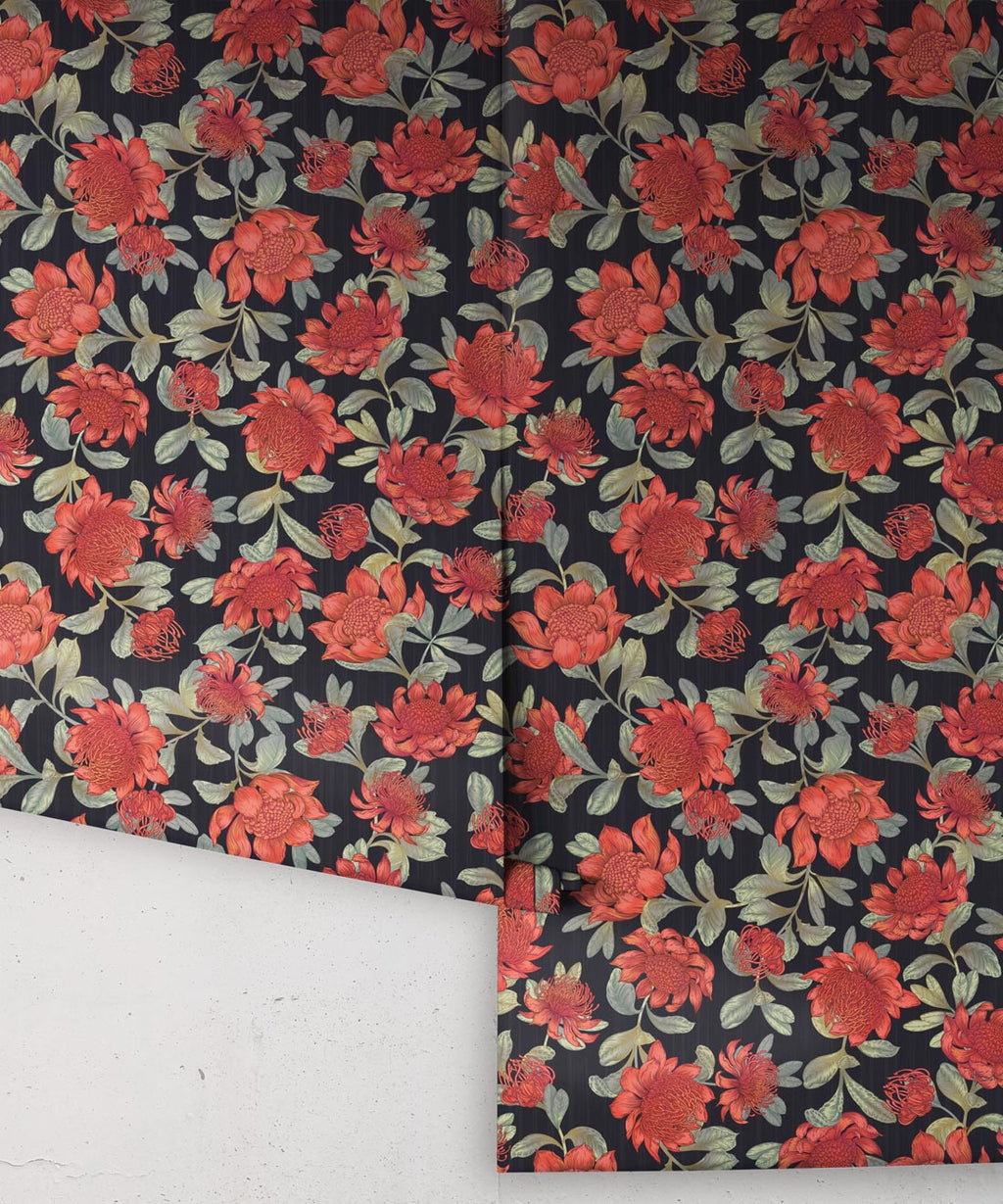 Waratah Wallpaper, Slate