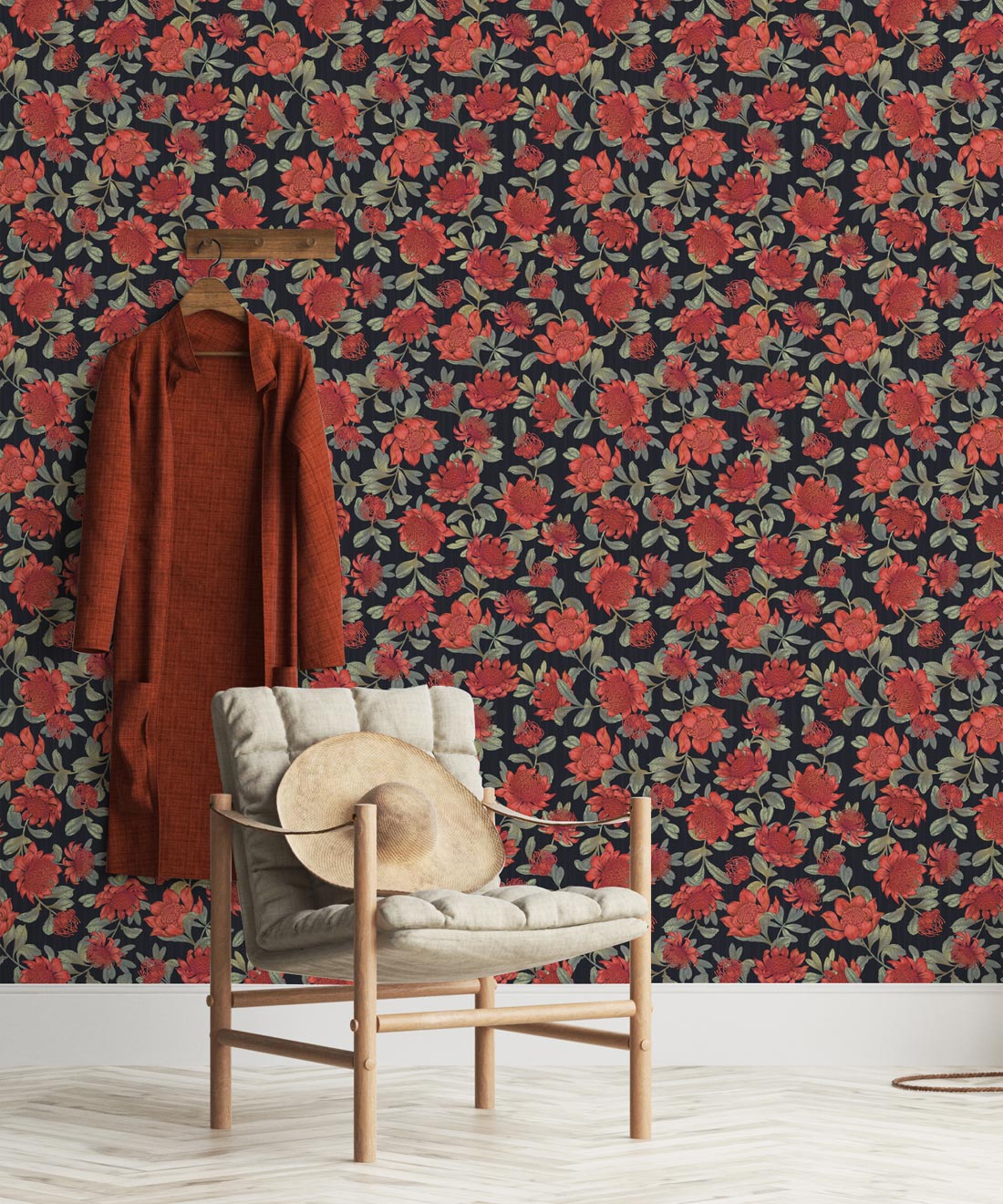 Waratah Wallpaper, Slate
