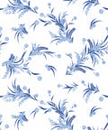 Wattle Wallpaper, Blue & White