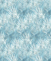 Shibori Leaf Wallpaper, Aqua