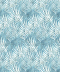 Shibori Leaf Wallpaper, Aqua