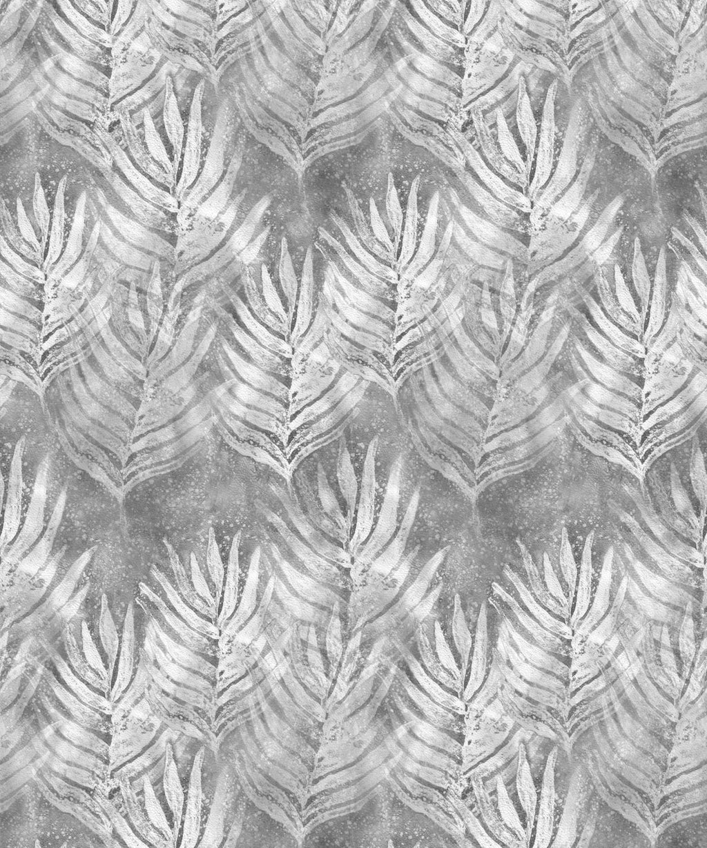 Shibori Leaf Wallpaper, Silver