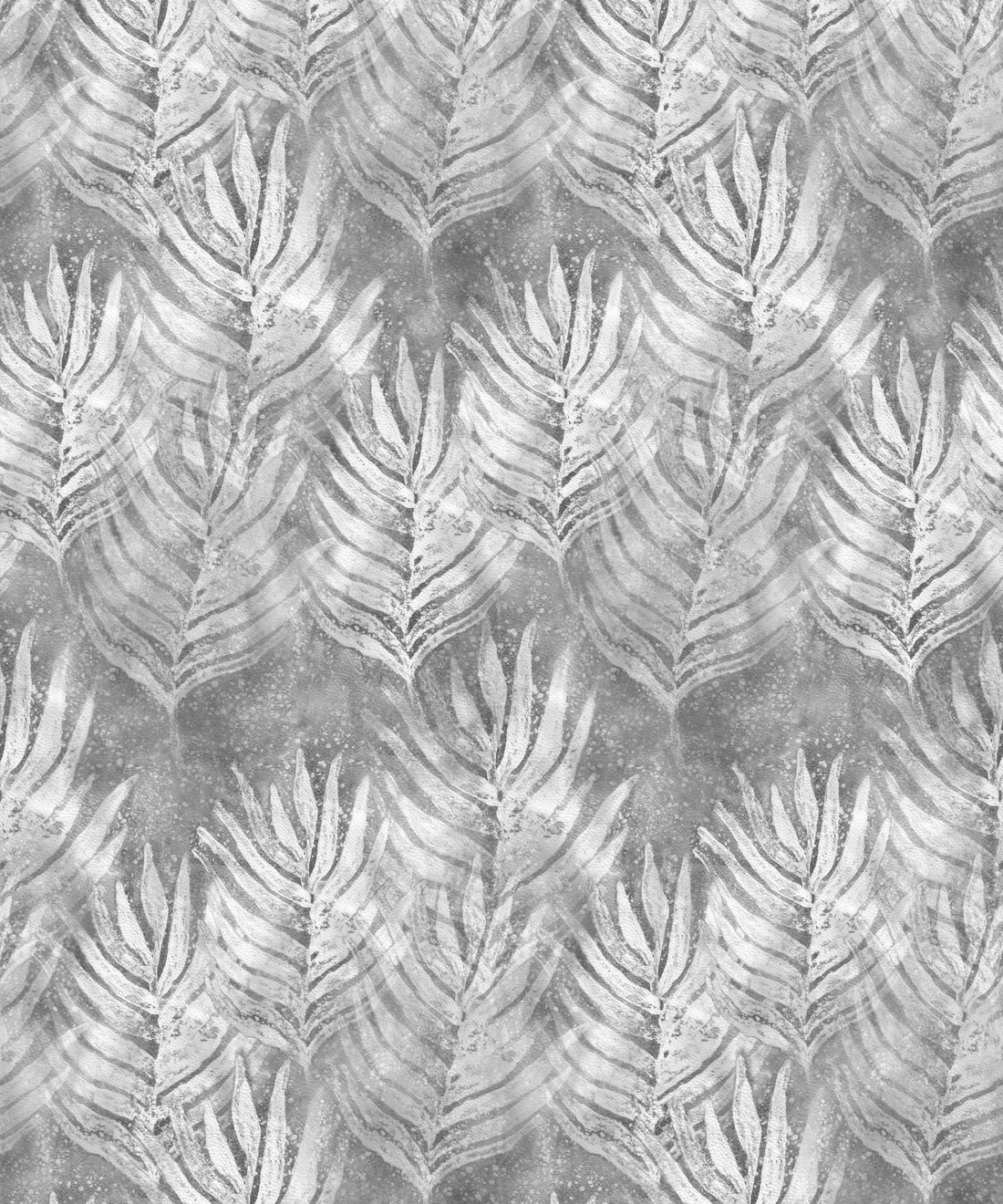 Shibori Leaf Wallpaper, Silver