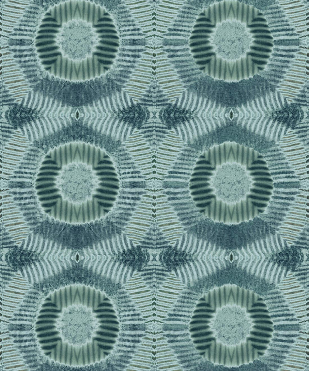 Aztec Suns Wallpaper, Hunter Green