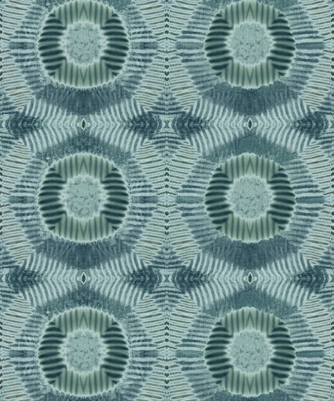 Aztec Suns Wallpaper, Hunter Green