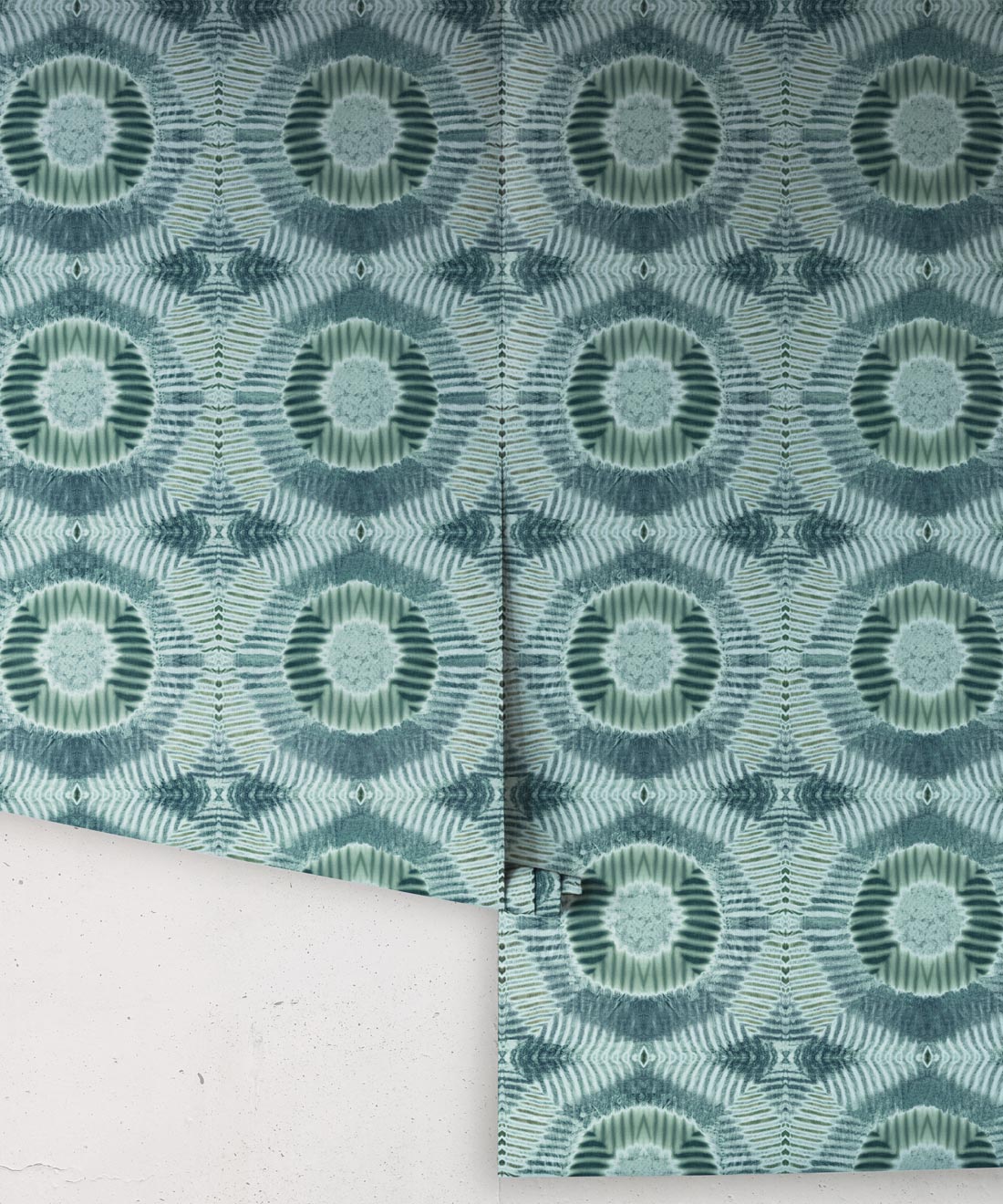 Aztec Suns Wallpaper, Hunter Green