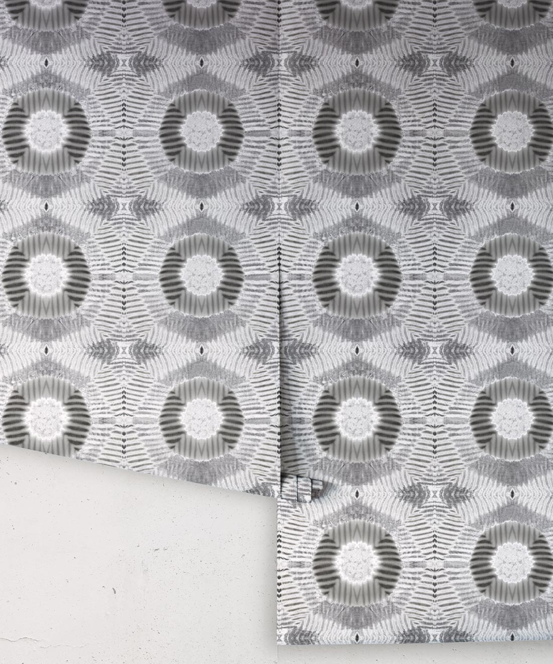 Aztec Suns Wallpaper, Silver