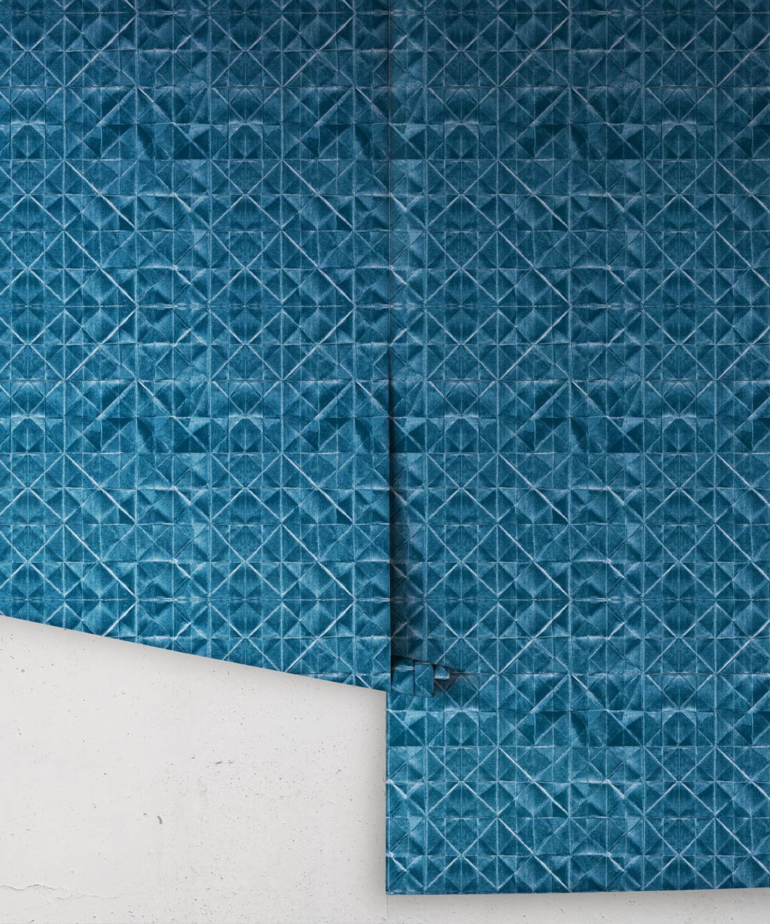 Fold Wallpaper, Indigo