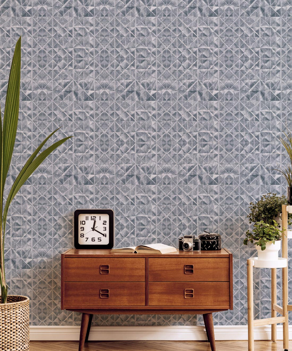 Fold Wallpaper, Silver