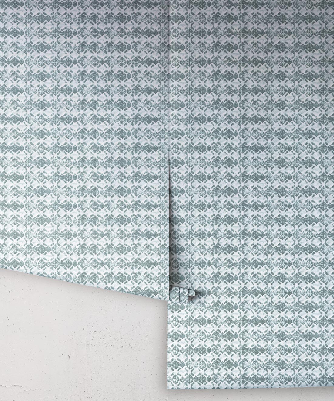 Shibori Ikat Wallpaper, Hunter Green