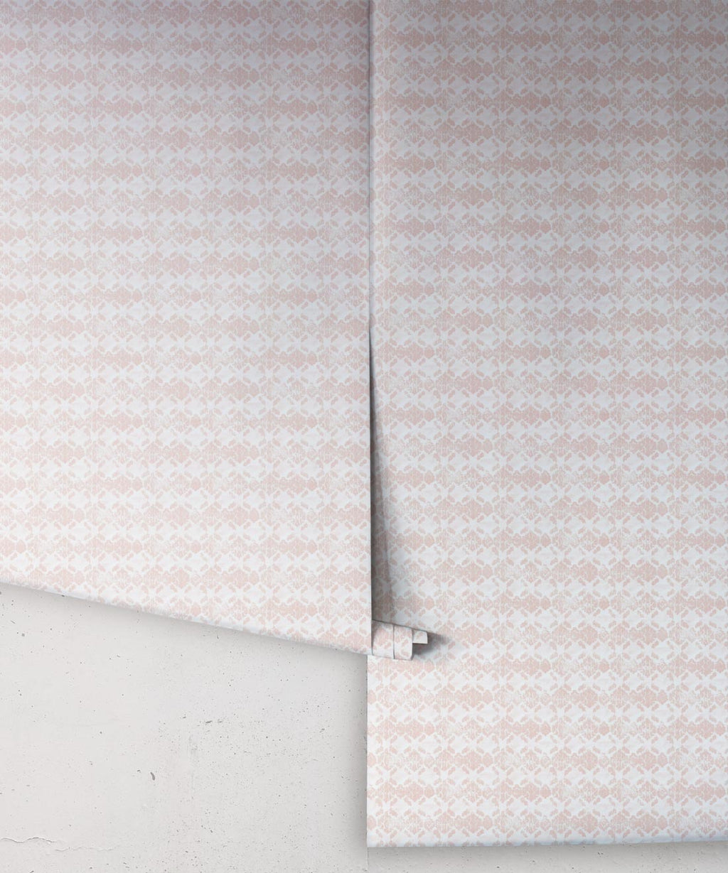 Shibori Ikat Wallpaper, Peach