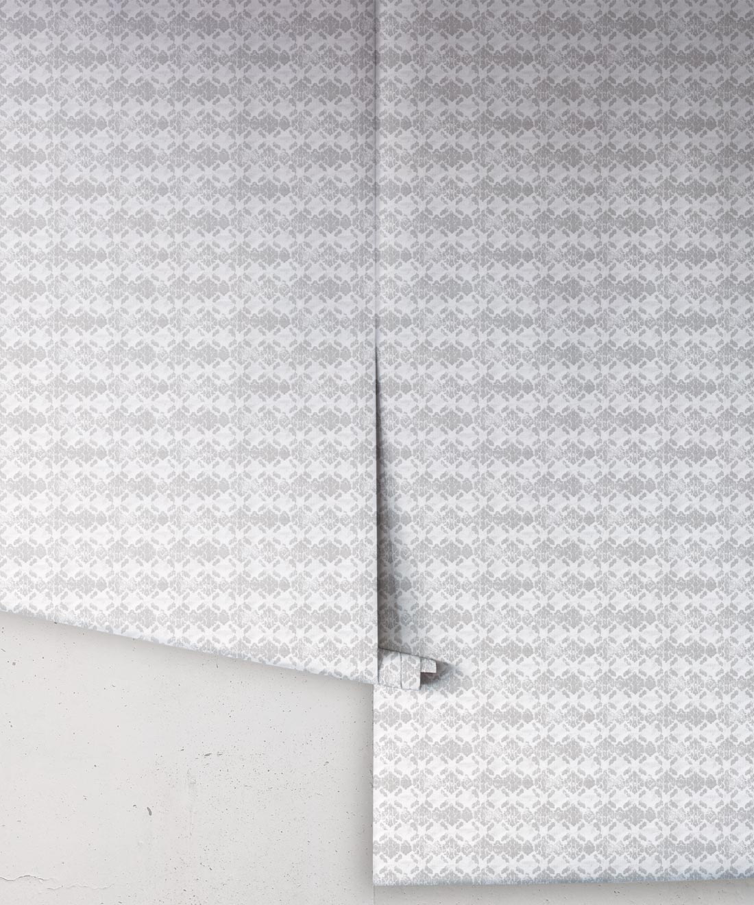 Shibori Ikat Wallpaper, Silver