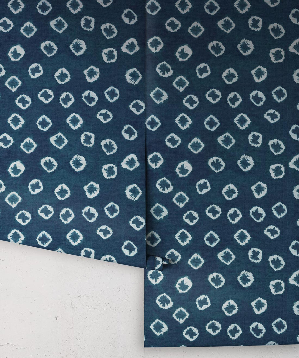 Kanoko Wallpaper, Indigo
