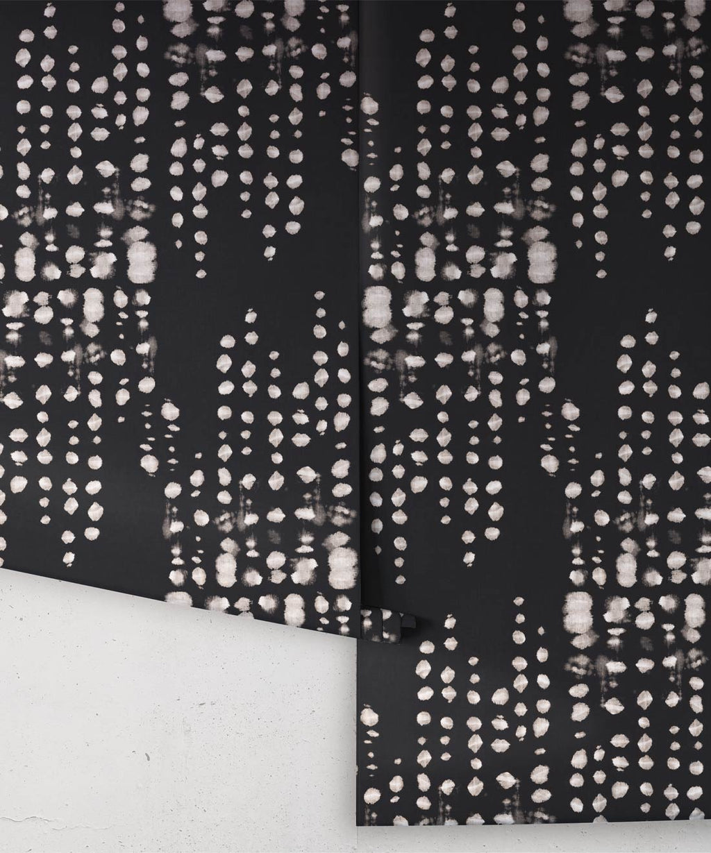 Love Note Wallpaper, Charcoal Reversed