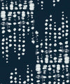 Love Note Wallpaper, Indigo Reversed