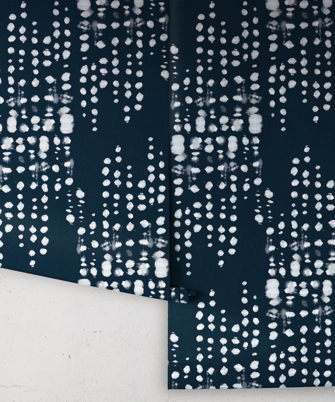 Love Note Wallpaper, Indigo Reversed