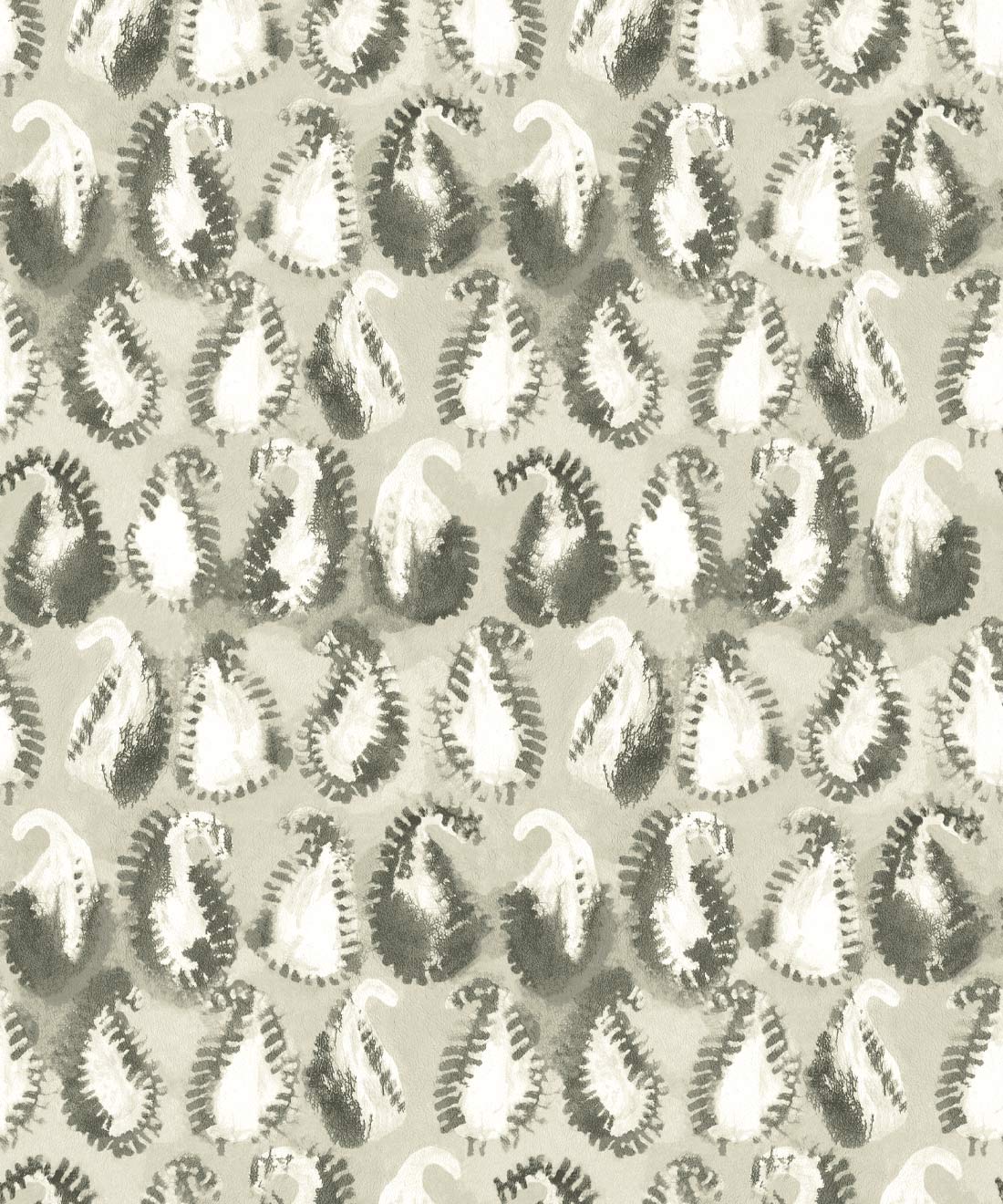 Shibori Paisley Wallpaper, Olive